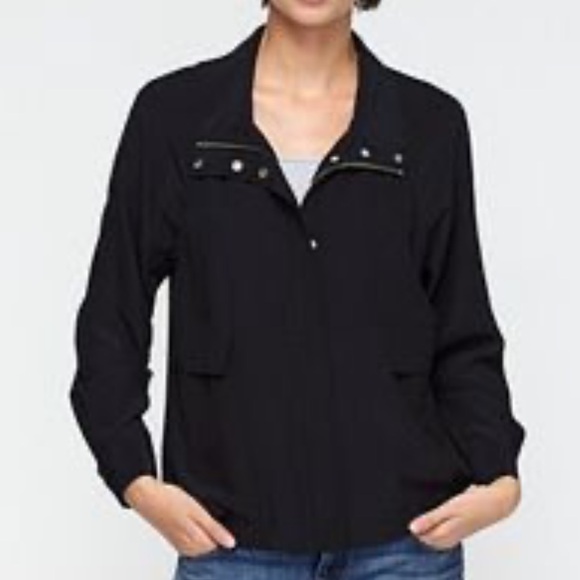 Eileen Fisher Silk Bomber Jacket - Picture 1 of 10